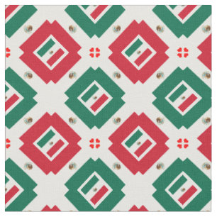 mexikanische Flagge & Mexiko Trendy Fabric Mode Stoff