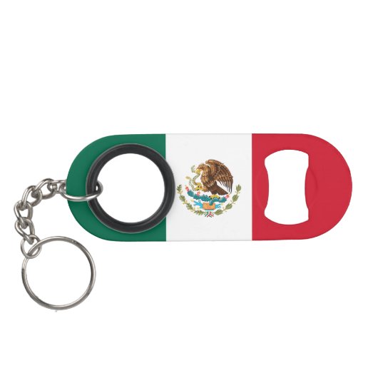 mexikanische Flagge Mini Flaschenöffner (Rückseite Horizontal)