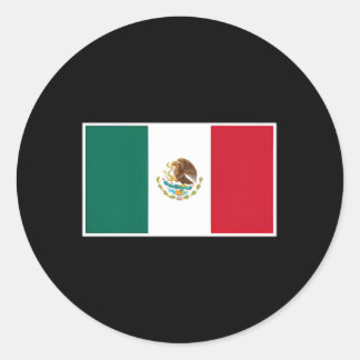 Mexikanische Flagge mit mexikanischen Farben Runder Aufkleber
