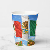 Mexikanische Flagge Pappbecher (Links)