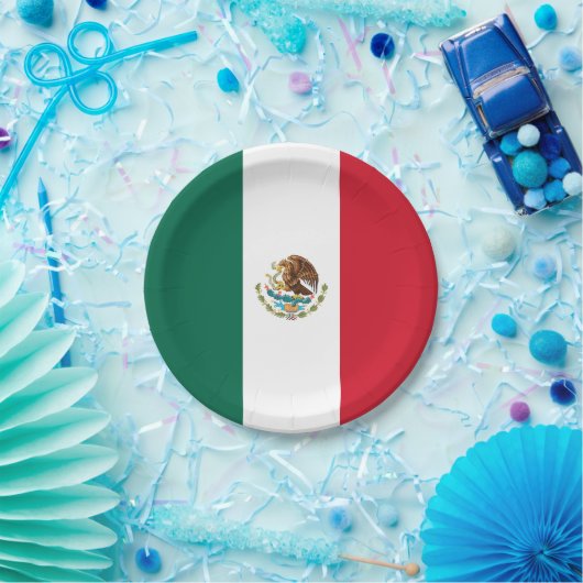 mexikanische Flagge Pappteller (Party)