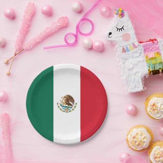 mexikanische Flagge Pappteller (Party)