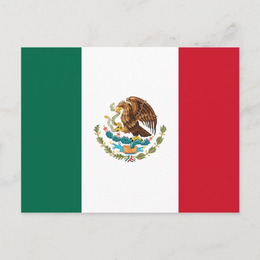 Mexikanische Flagge Postkarte (Vorderseite)