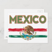 Mexikanische Flagge Postkarte (Vorne/Hinten)
