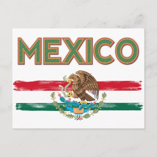 Mexikanische Flagge Postkarte (Vorderseite)