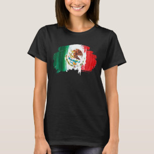 Mexikanische Flagge Pride Adler Rot Grün und Weiß T-Shirt