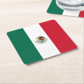 mexikanische Flagge Rechteckiger Pappuntersetzer (angewinkelt)