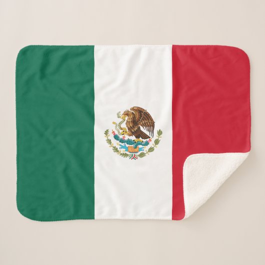 mexikanische Flagge Sherpadecke (Vorderseite (Horizontal))