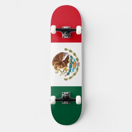 mexikanische Flagge Skateboard (Vorderseite)