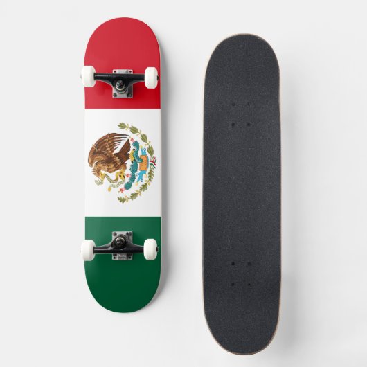 mexikanische Flagge Skateboard (Vorderseite)