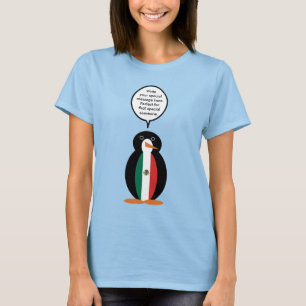 Mexikanische Flagge Sprechende Ms. Penguin Damen T-Shirt