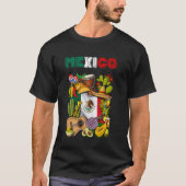 Mexikanische Flagge Tacos Cactus Cinco de Mayo Fie T-Shirt (Vorderseite)