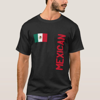 Mexikanische Flagge und mexikanische Wurzeln T-Shirt