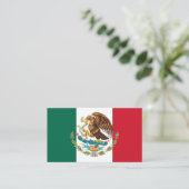 mexikanische Flagge und Wappen, Flagge Mexikos Visitenkarte (Stehend Vorderseite)