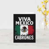 Mexikanische Flagge Viva Mexico Cabrones Karte (Gelbe Blume)