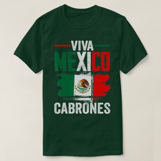 Mexikanische Flagge Viva Mexiko Cabrons mexikanisc T-Shirt (Design vorne)