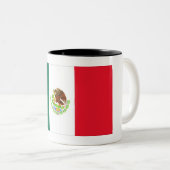 Mexikanische Flagge Zweifarbige Tasse (VorderseiteRechts)