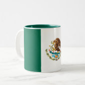 mexikanische Flagge Zweifarbige Tasse (Vorderseite Links)