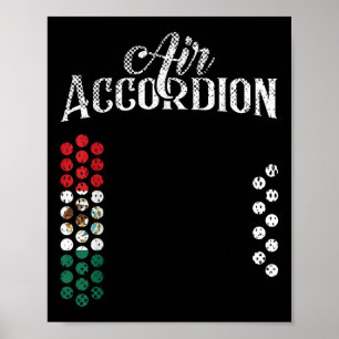 Mexikanische Flaggenflagge "Accordion" - Mexiko-Sh Poster