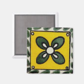 mexikanische Fliese - 4 Leaf Klee Magnet (Vorderseite/Rückseite)