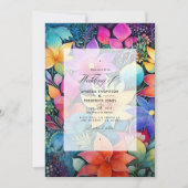 Mexikanische Florale Fiesta-Hochzeit Einladung (Vorderseite)