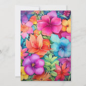Mexikanische Florale Fiesta-Hochzeit Einladung (Rückseite)