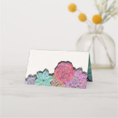 Mexikanische florale Fiesta Mandala Tischkarten Platzkarte (Rückseite)