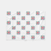 Mexikanische florale Patchwork-Flieblanke Fleecedecke (Vorderseite (Horizontal))