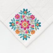 Mexikanische florale Patchwork-Flieblanke Fleecedecke (Ecke)