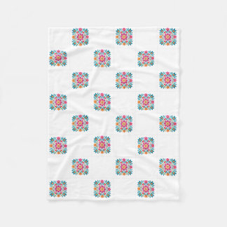 Mexikanische florale Patchwork-Flieblanke Fleecedecke