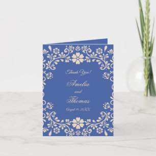 Mexikanische Florale Vintage-Hochzeit Dankeskarte Karte