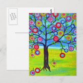 mexikanische Folklorekunst: Baum des Lebens Postkarte (Vorne/Hinten)