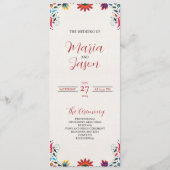 Mexikanische Folklorekunst farbenfrohe Blumenfeier Programm (Vorderseite)