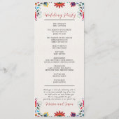 Mexikanische Folklorekunst farbenfrohe Blumenfeier Programm (Rückseite)