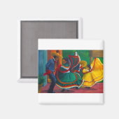 mexikanische Folklorico Ballett-Tänzer Magnet (Vorderseite/Rückseite)