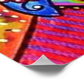 Mexikanische Frau Pink Sugar Skull Poster (Ecke)