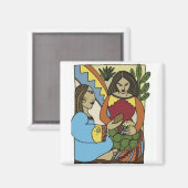 Mexikanische Frauen Magnet (Vorderseite/Rückseite)