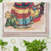 Mexikanische Frauen-Tile-Mural Küchentuch (Gefaltet)