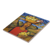 Mexikanische Fruchtvendor Woman Tile Mural Fliese (Seite)