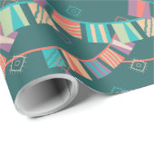 Mexikanische Garland-Flaggen Geschenkpapier (Rolleneckpunkt)