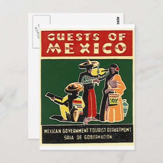 mexikanische Gäste Postkarte (Vorne/Hinten)