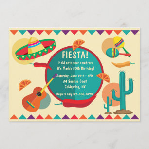 Mexikanische Geburtstagseinladung im Fiesta-Stil Einladung