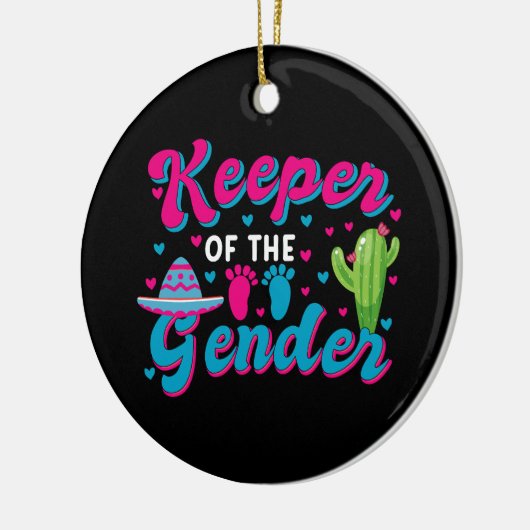 mexikanische Gender Reveal Cinco de Mayo Baby Show Keramik Ornament (Links)