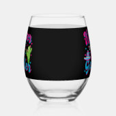 mexikanische Gender Reveal Cinco de Mayo Baby Show Weinglas Ohne Stiel (Links)