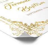 Mexikanische Gold Fiesta Boy Taufe Willkommen Poster (Ecke)