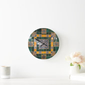 Mexikanische Green Talavera Style Tile Arbeit Runde Wanduhr (Zuhause)