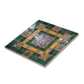 Mexikanische grüne Talavera-Art-Fliesenarbeit Fliese (Seite)