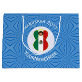 Mexikanische Hanukkah-Flagge mit Engel Personalize Große Geschenktüte (Vorderseite)