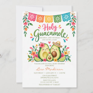 Mexikanische Heilige Guacamole Fiesta Mädchen Baby Einladung