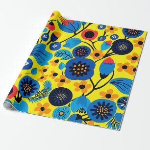 mexikanische Heritage Floral Print Geschenkpapier